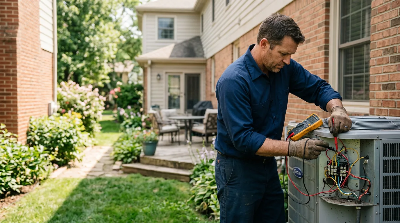 HVAC technician working near Council Bluffs, IA